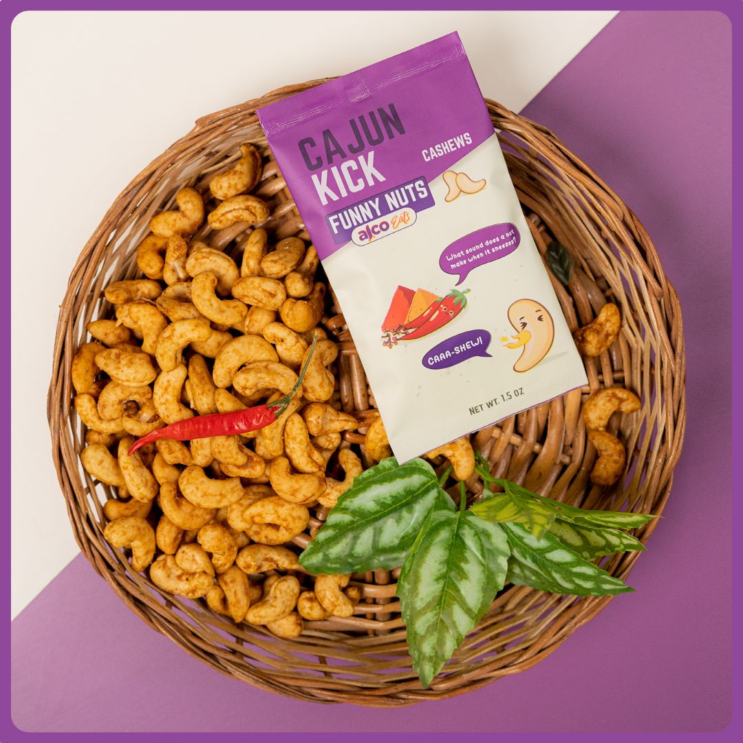 alcoeats Cajun Kick Cashews- Real Image