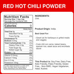 alcoeats Red Hot Chilli Powder 500gm Jar  Nutrition Facts